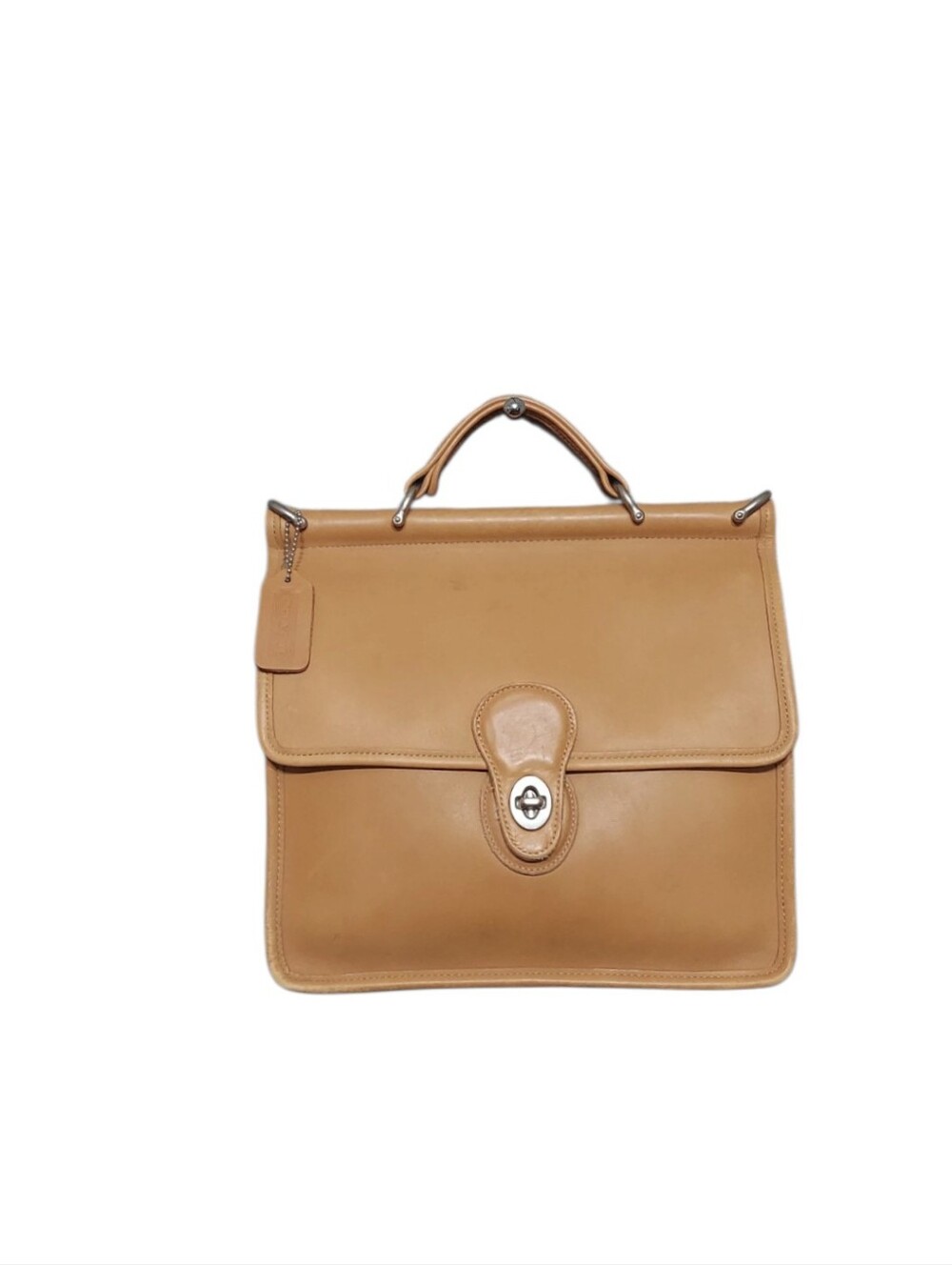 Coach Vintage Willis Camel Gloved Tanned Leather Crossbody With Nickel HW 9927
